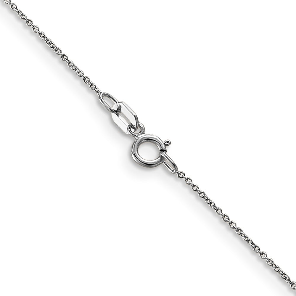 14K Weißgold.75mm Ankerkette mit Federring Verschluss Anhänger Kette Kinder Halskette