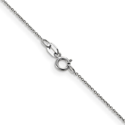 14K Weißgold.75mm Ankerkette mit Federring Verschluss Anhänger Kette Kinder Halskette