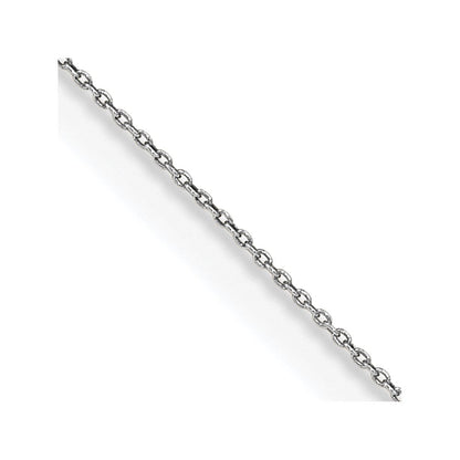 14K Weißgold.75mm Ankerkette mit Federring Verschluss Anhänger Kette Kinder Halskette