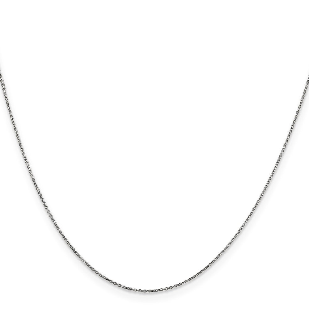 14K Weißgold.6mm Diamantiert Rund Offen Glieder Ankerkette mit Federring Verschluss Kette Kinder Halskette