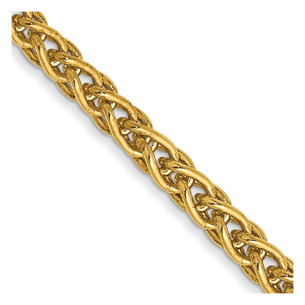 14K Gelbgold 2.8mm Ährenkette mit Karabinerverschluss Halskette