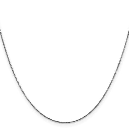 14K Weißgold.85mm Diamantiert Ährenkette mit Karabinerverschluss Halskette