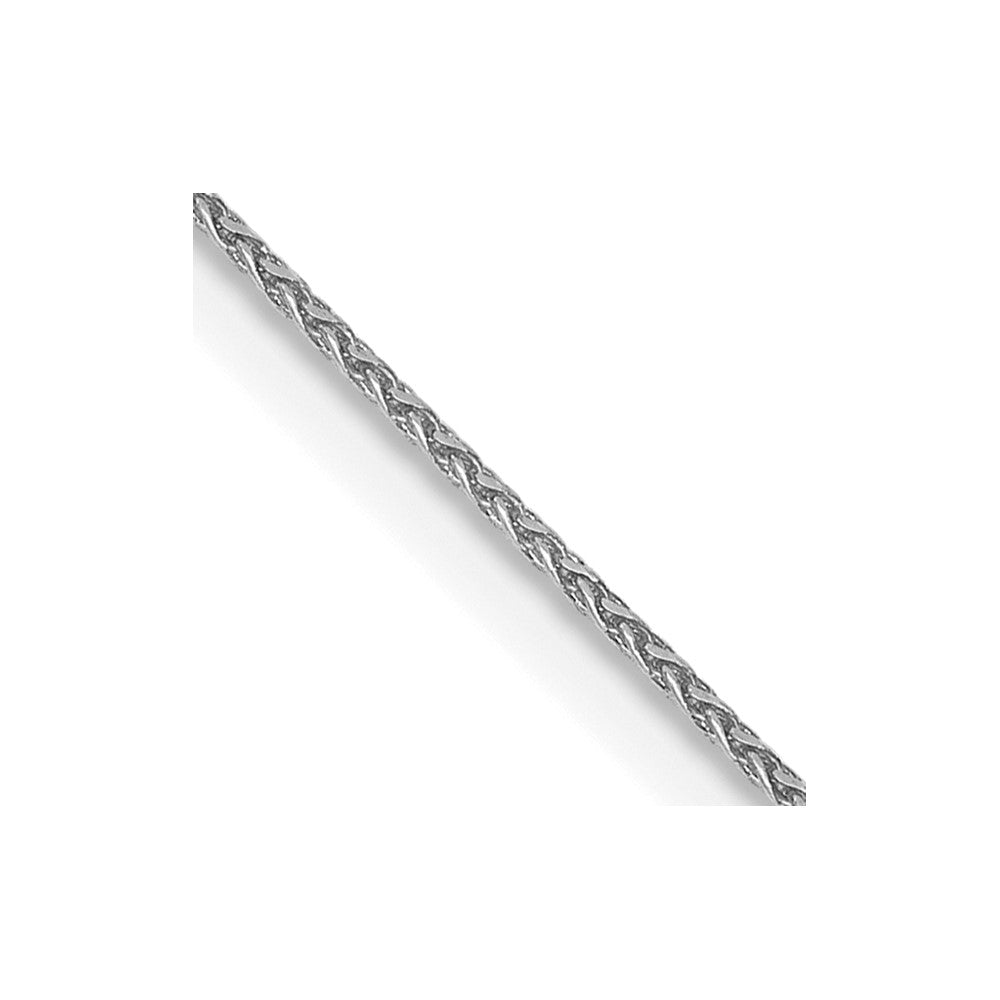 14K Weißgold.85mm Diamantiert Ährenkette mit Karabinerverschluss Halskette