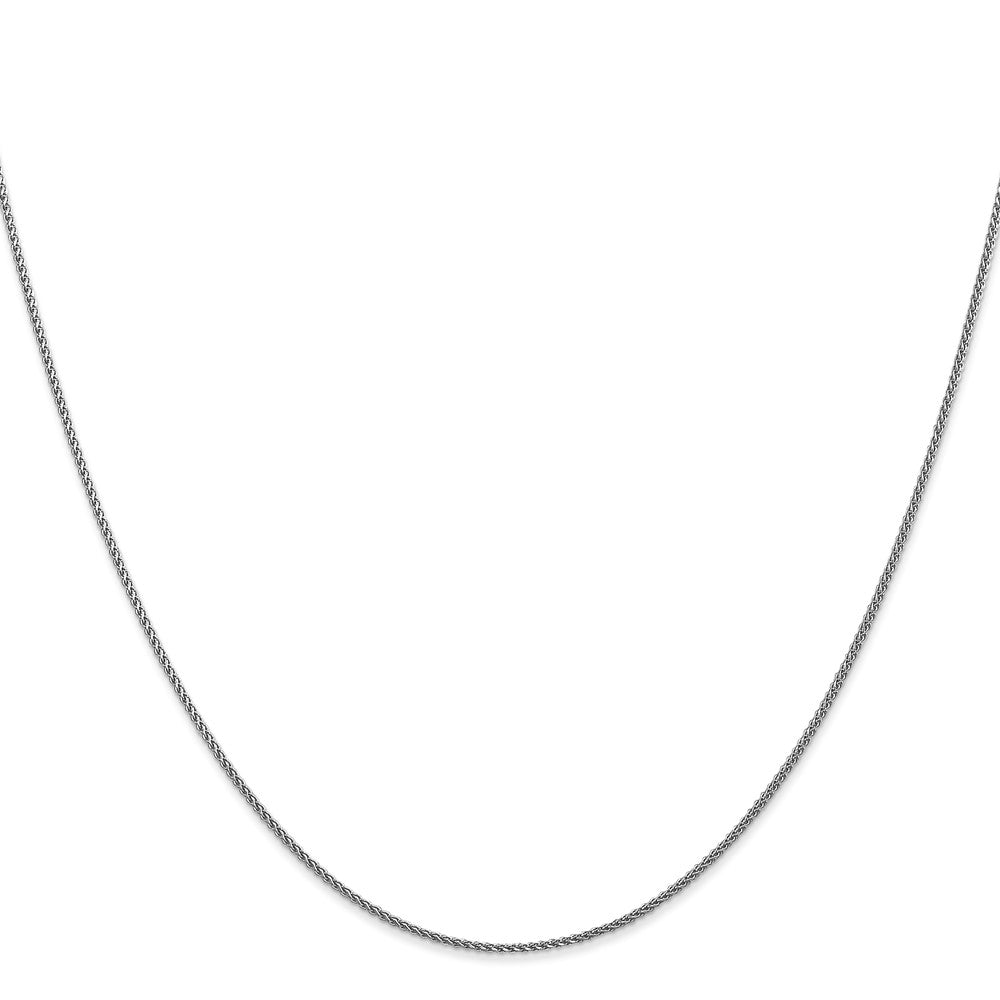 14K Weißgold 1.05mm Diamantiert Ährenkette mit Karabinerverschluss Kinder Halskette
