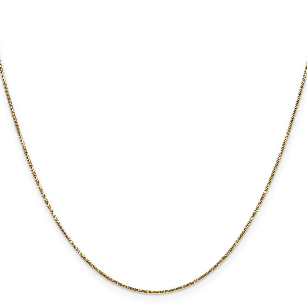 14K Gelbgold.85mm Diamantiert Ährenkette mit Karabinerverschluss Halskette