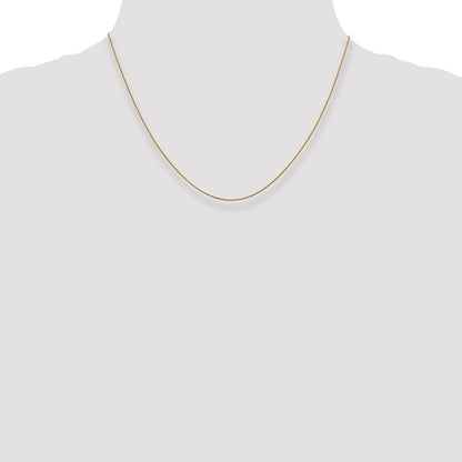 14K Gelbgold.85mm Diamantiert Ährenkette mit Federring Verschluss Halskette