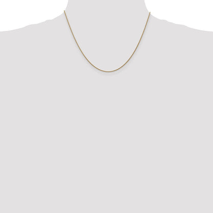 14K Gelbgold 1.05mm Diamantiert Ährenkette mit Karabinerverschluss Halskette
