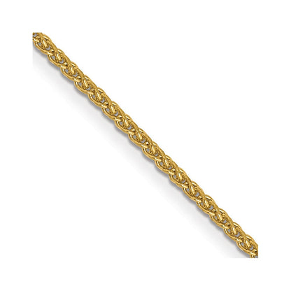 14K Gelbgold 1.05mm Diamantiert Ährenkette mit Karabinerverschluss Halskette