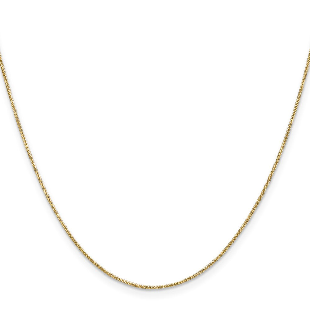14K Gelbgold.85mm Ährenkette mit Federring Verschluss Halskette