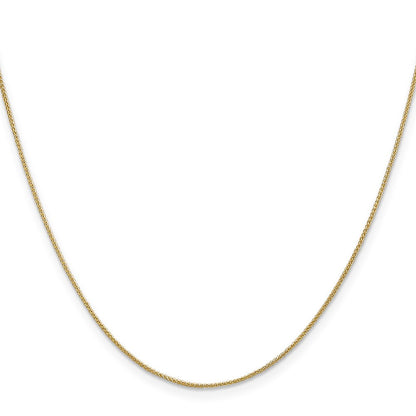 14K Gelbgold.85mm Ährenkette mit Federring Verschluss Halskette