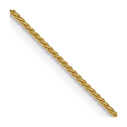 14K Gelbgold.85mm Ährenkette mit Federring Verschluss Halskette