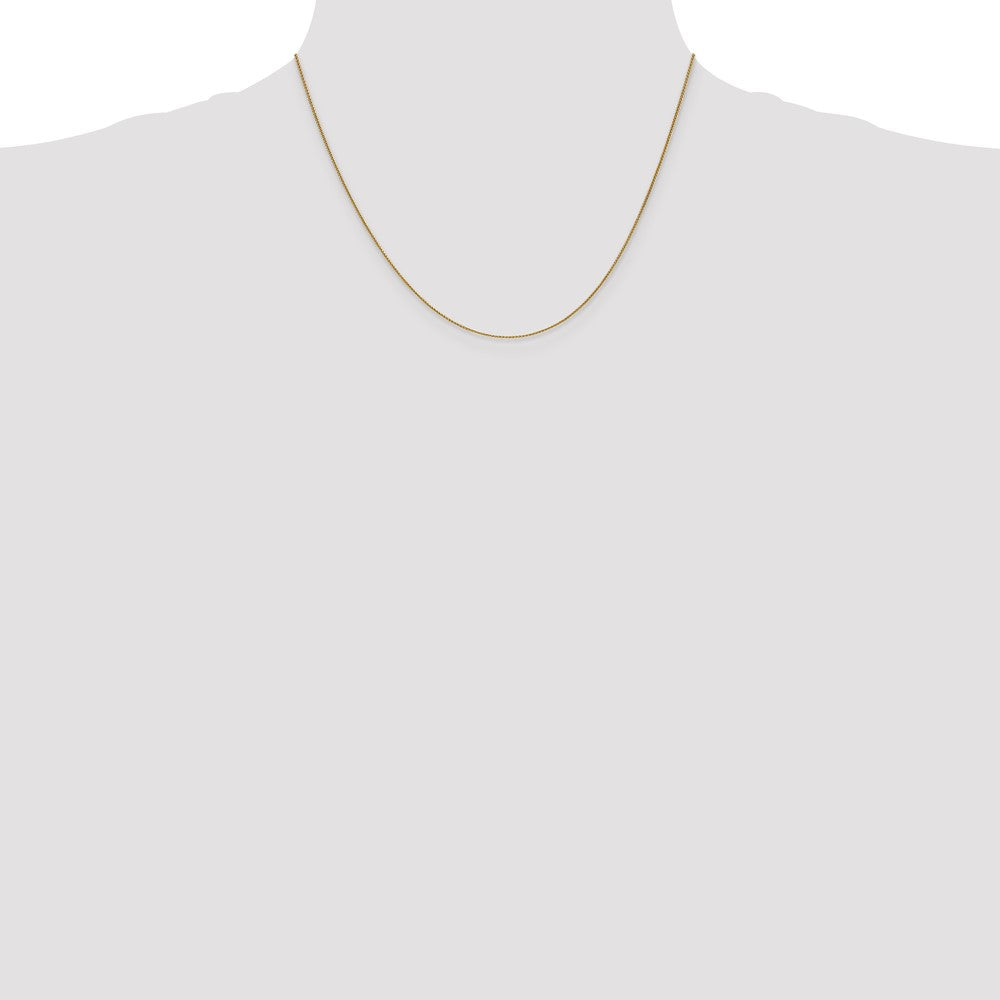 14K Gelbgold.85mm Ährenkette mit Karabinerverschluss Halskette