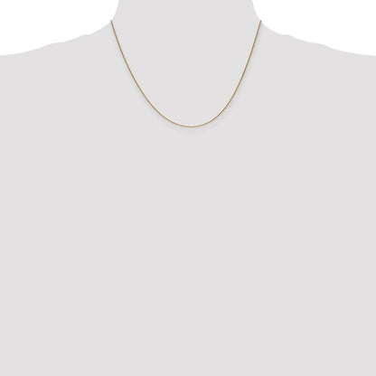 14K Gelbgold.85mm Ährenkette mit Karabinerverschluss Halskette