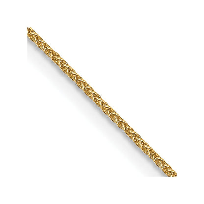 14K Gelbgold.85mm Ährenkette mit Karabinerverschluss Halskette