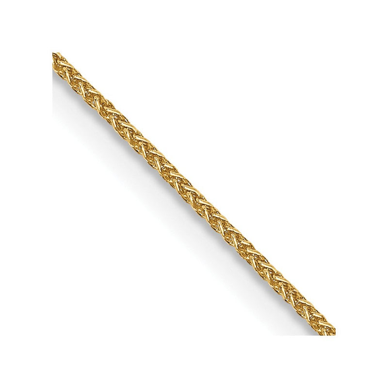 14K Gelbgold.85mm Ährenkette mit Karabinerverschluss Halskette