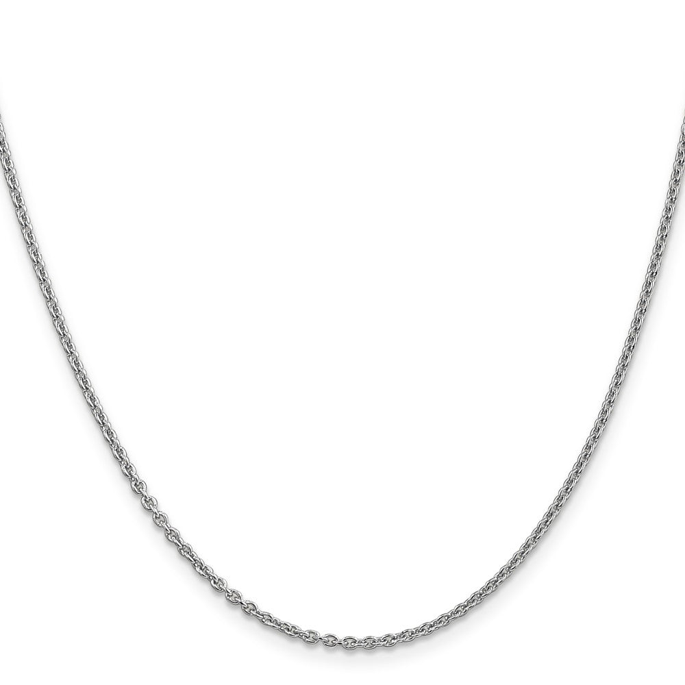14K Weißgold 1.8mm Forzantine Ankerkette mit Karabinerverschluss Halskette