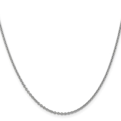 14K Weißgold 1.8mm Forzantine Ankerkette mit Karabinerverschluss Halskette