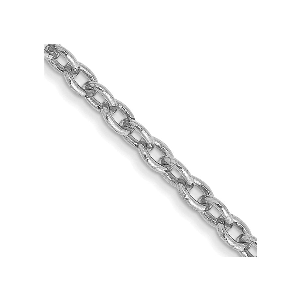 14K Weißgold 1.8mm Forzantine Ankerkette mit Karabinerverschluss Halskette
