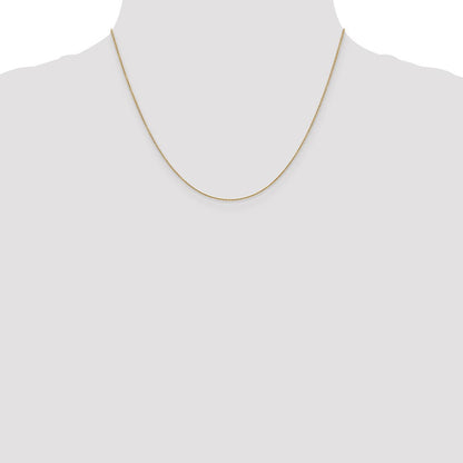 14K Gelbgold.9mm Ankerkette mit Federring Verschluss Halskette