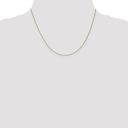 14K Gelbgold.9mm Ankerkette mit Karabinerverschluss Halskette