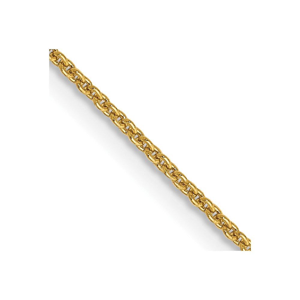 14K Gelbgold.9mm Ankerkette mit Karabinerverschluss Halskette
