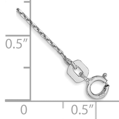 14K Weißgold.8mm Diamantiert Ankerkette mit Federring Verschluss Kette Fußkettchen