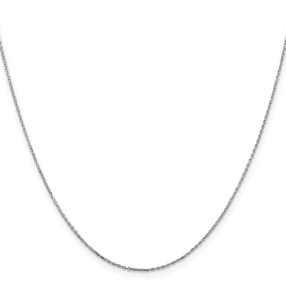 14K Weißgold.8mm Diamantiert Ankerkette mit Karabinerverschluss Halskette