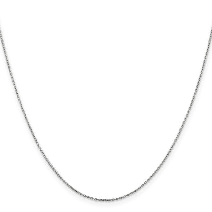 14K Weißgold.8mm Diamantiert Ankerkette mit Karabinerverschluss Halskette