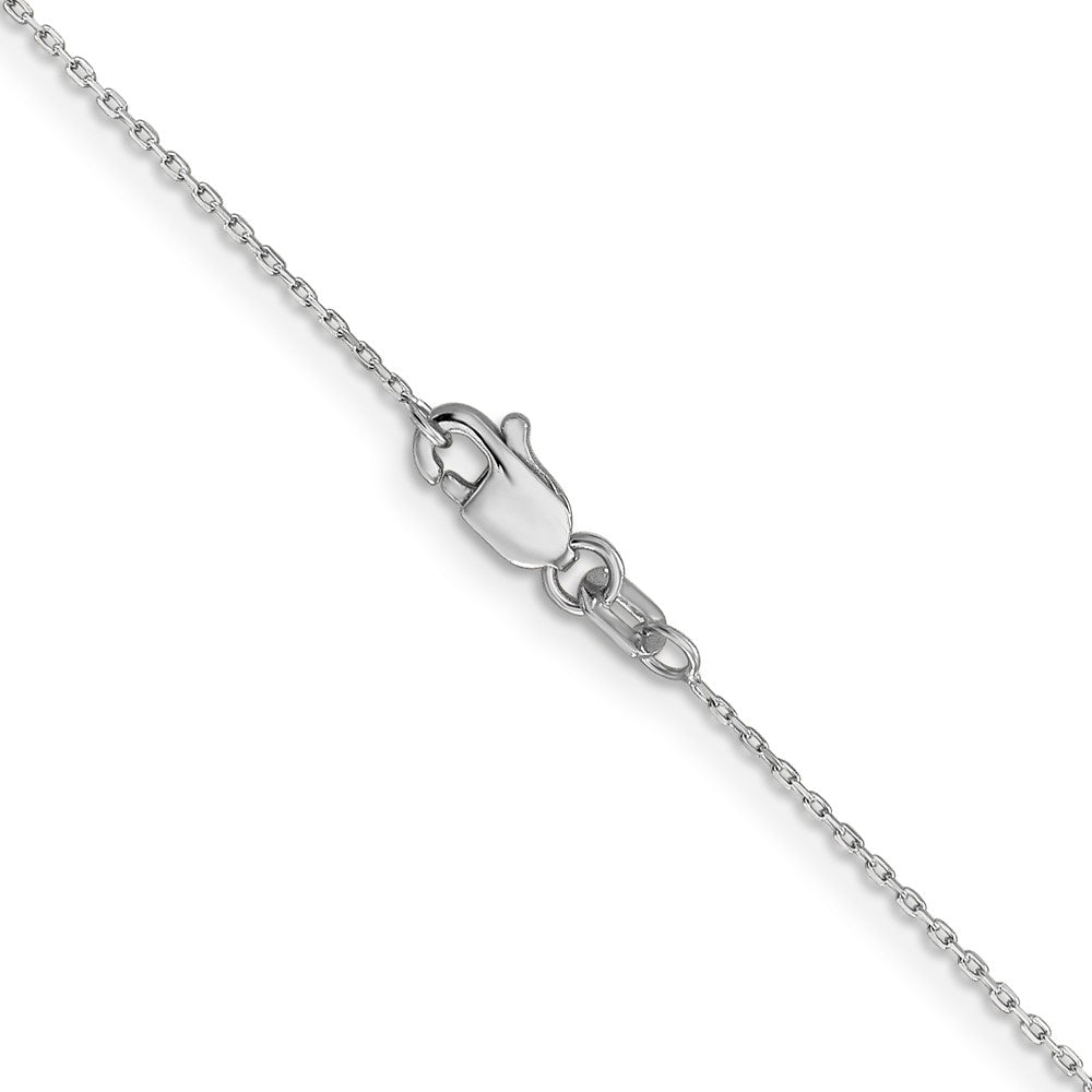 14K Weißgold.8mm Diamantiert Ankerkette mit Karabinerverschluss Halskette
