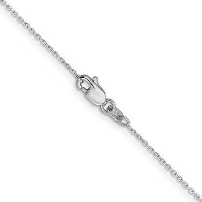 14K Weißgold.8mm Diamantiert Ankerkette mit Karabinerverschluss Halskette