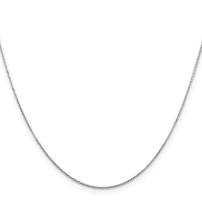 14K Weißgold.8mm Diamantiert Rund Offen Glieder Ankerkette mit Karabinerverschluss Halskette