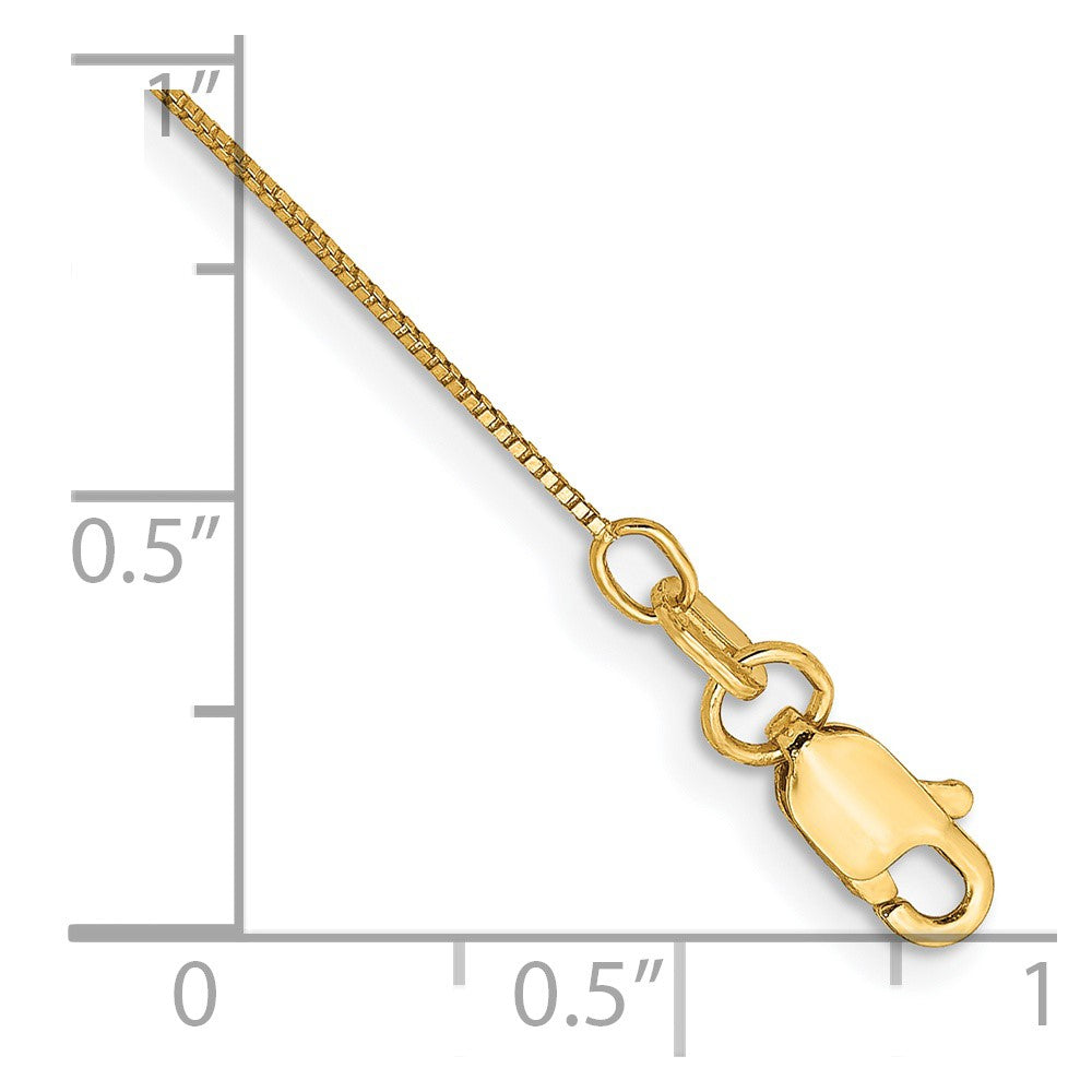 14K Gelbgold.5mm Venezianer mit Karabinerverschluss Kette Fußkettchen