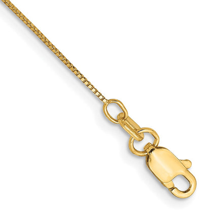 14K Gelbgold.5mm Venezianer mit Karabinerverschluss Kette Fußkettchen
