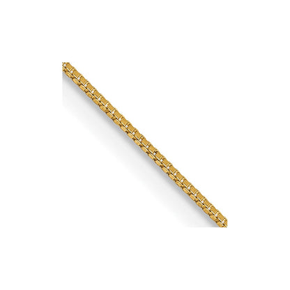 14K Gelbgold.5mm Venezianer mit Karabinerverschluss Halskette