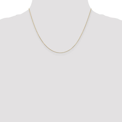 14K Gelbgold.8mm Diamantiert Rund Offen Glieder Ankerkette mit Karabinerverschluss Halskette