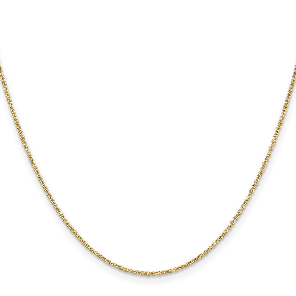 14K Gelbgold 1.2mm Ankerkette mit Karabinerverschluss Halskette