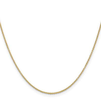 14K Gelbgold 1.2mm Ankerkette mit Karabinerverschluss Halskette