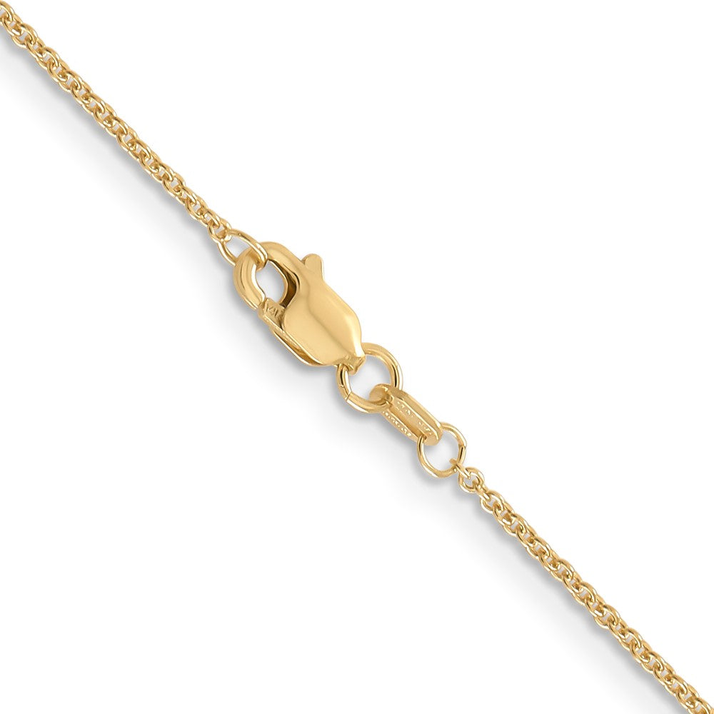 14K Gelbgold 1.2mm Ankerkette mit Karabinerverschluss Halskette
