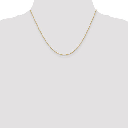 14K Gelbgold 1.2mm Ankerkette mit Karabinerverschluss Halskette