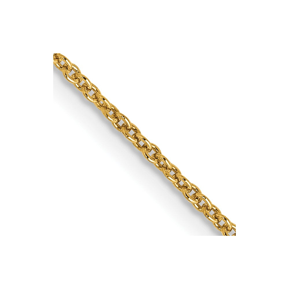 14K Gelbgold 1.2mm Ankerkette mit Karabinerverschluss Halskette