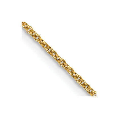 14K Gelbgold 1.2mm Ankerkette mit Karabinerverschluss Halskette