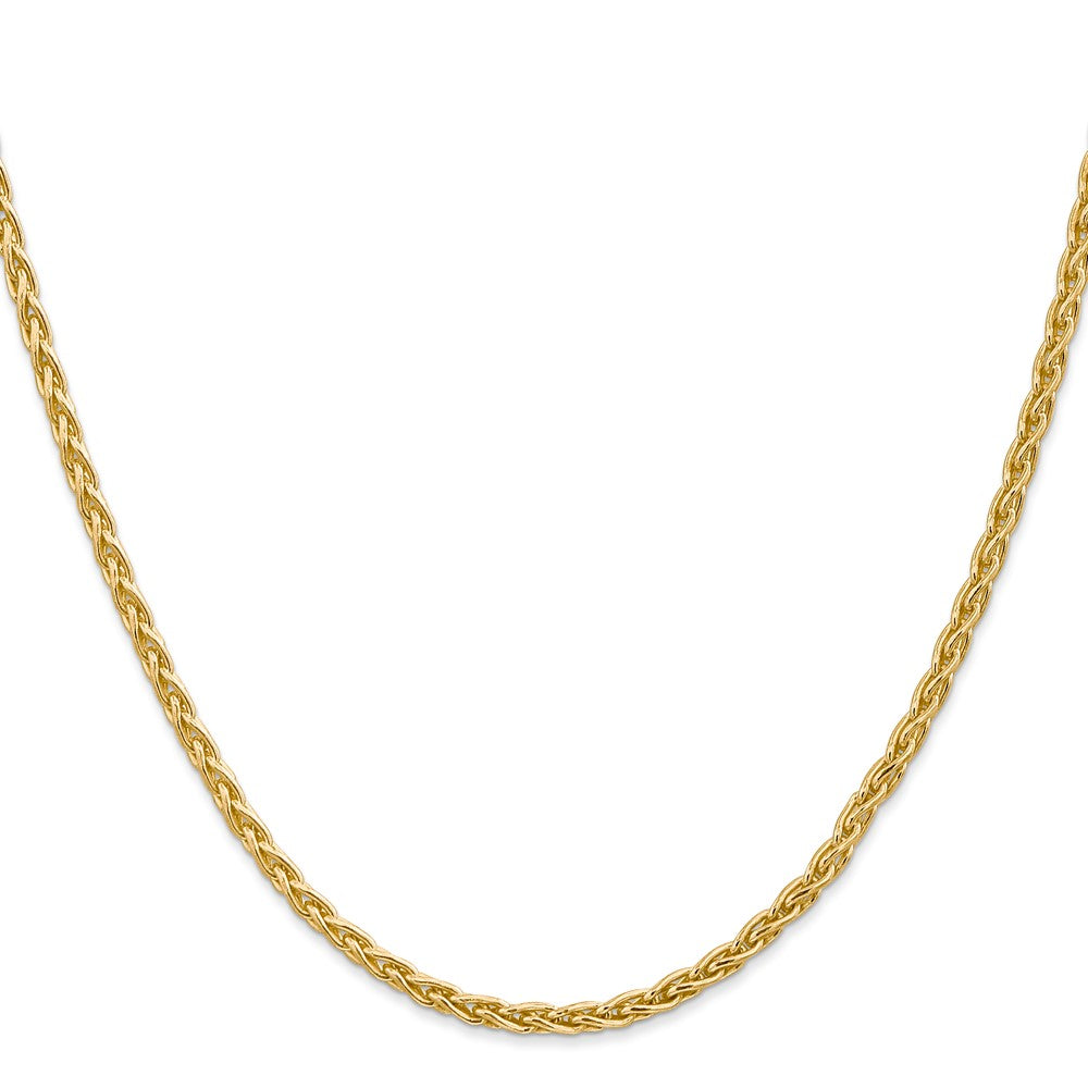 14K Gelbgold 3mm Parisian Weizen mit Karabinerverschluss Halskette