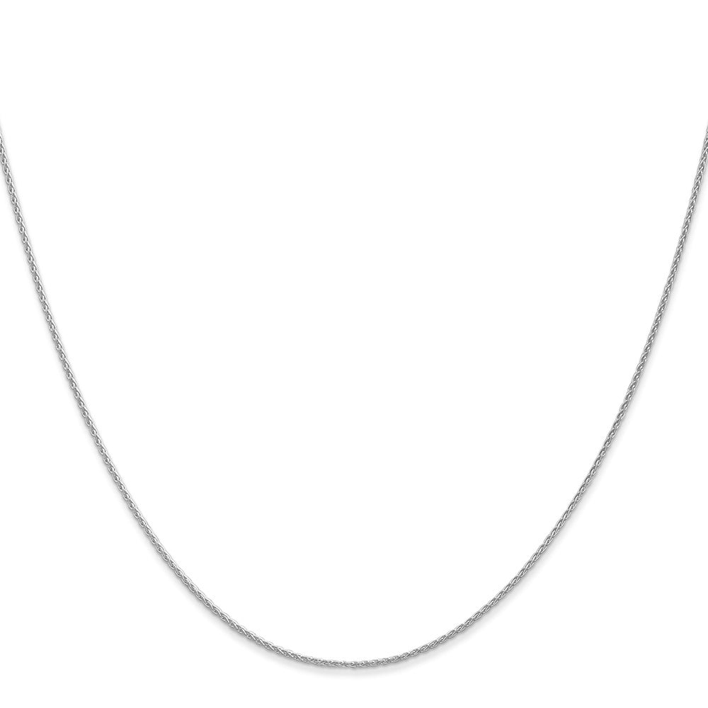 14K Weißgold 1mm Parisian Weizen mit Karabinerverschluss Halskette