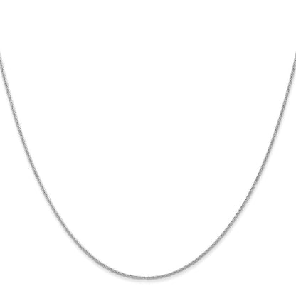 14K Weißgold 1mm Parisian Weizen mit Karabinerverschluss Halskette