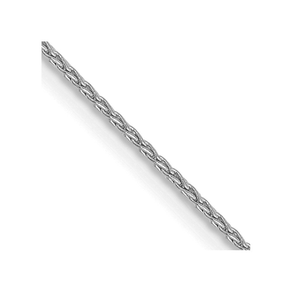 14K Weißgold 1mm Parisian Weizen mit Karabinerverschluss Kette Kinder Halskette