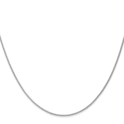 14K Weißgold 1.2mm Parisian Weizen mit Karabinerverschluss Kette Kinder Halskette
