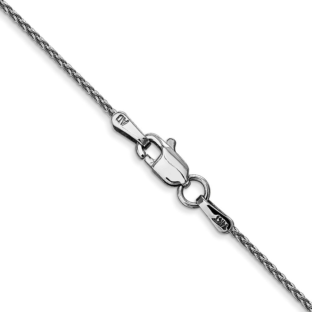 14K Weißgold 1.2mm Parisian Weizen mit Karabinerverschluss Kette Kinder Halskette