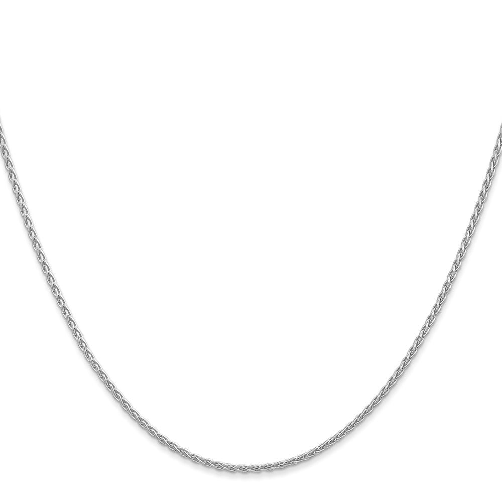 14K Weißgold 1.5mm Parisian Weizen mit Karabinerverschluss Halskette