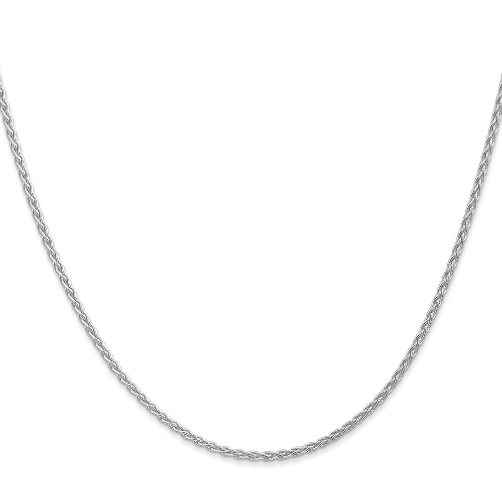 14K Weißgold 1.75mm Parisian Weizen mit Karabinerverschluss Halskette