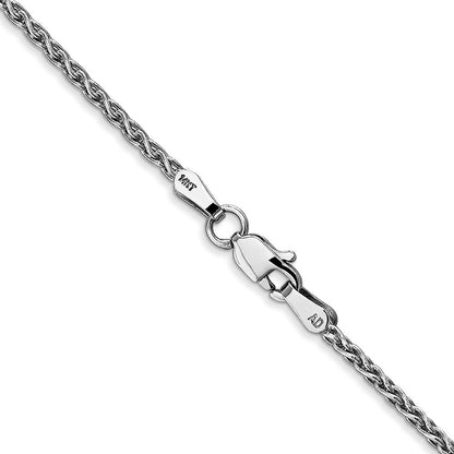 14K Weißgold 1.75mm Parisian Weizen mit Karabinerverschluss Halskette